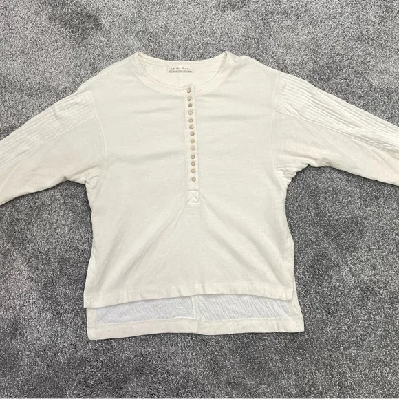 Free People We The Free Back At It Henley In Cream - Picture 9 of 13